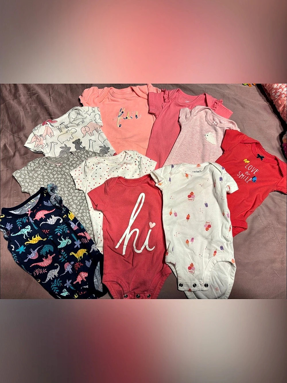 Carter's Baby Bodysuit Bundle- Baby 3M lot of 10
